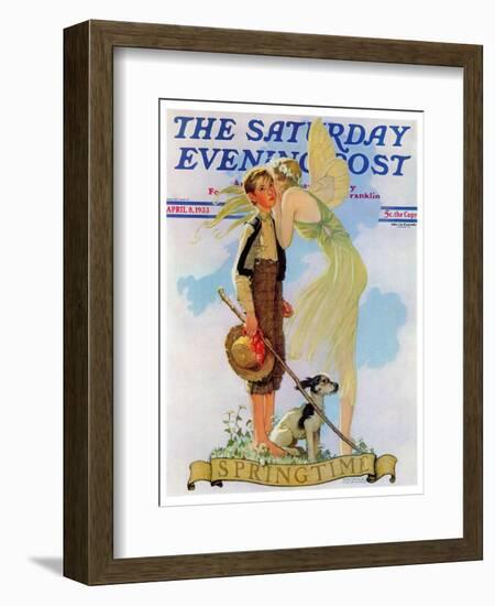 "Springtime, 1933" Saturday Evening Post Cover, April 8,1933-Norman Rockwell-Framed Giclee Print