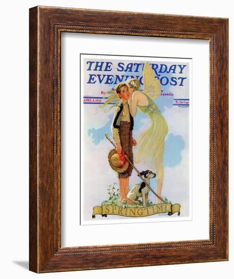 "Springtime, 1933" Saturday Evening Post Cover, April 8,1933-Norman Rockwell-Framed Giclee Print