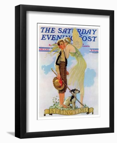 "Springtime, 1933" Saturday Evening Post Cover, April 8,1933-Norman Rockwell-Framed Giclee Print