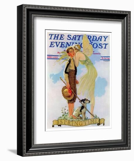 "Springtime, 1933" Saturday Evening Post Cover, April 8,1933-Norman Rockwell-Framed Giclee Print