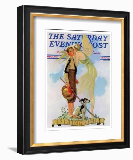 "Springtime, 1933" Saturday Evening Post Cover, April 8,1933-Norman Rockwell-Framed Giclee Print