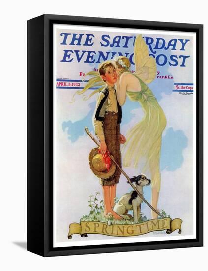 "Springtime, 1933" Saturday Evening Post Cover, April 8,1933-Norman Rockwell-Framed Premier Image Canvas