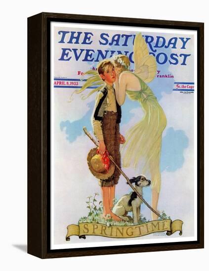 "Springtime, 1933" Saturday Evening Post Cover, April 8,1933-Norman Rockwell-Framed Premier Image Canvas