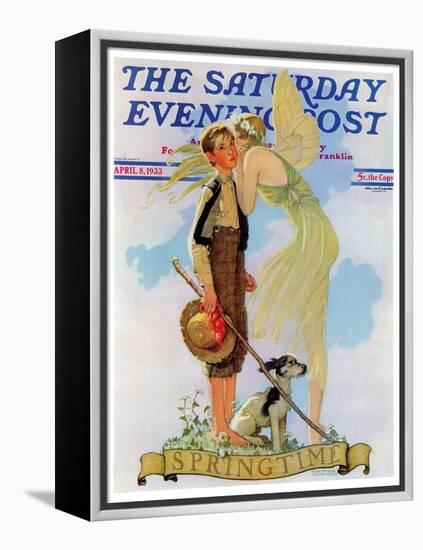 "Springtime, 1933" Saturday Evening Post Cover, April 8,1933-Norman Rockwell-Framed Premier Image Canvas