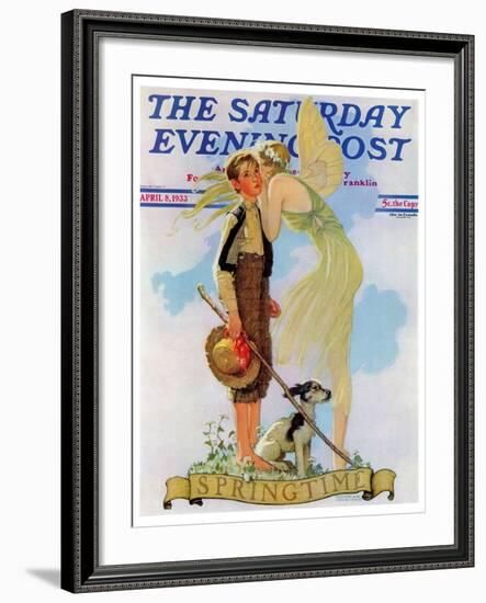 "Springtime, 1933" Saturday Evening Post Cover, April 8,1933-Norman Rockwell-Framed Giclee Print