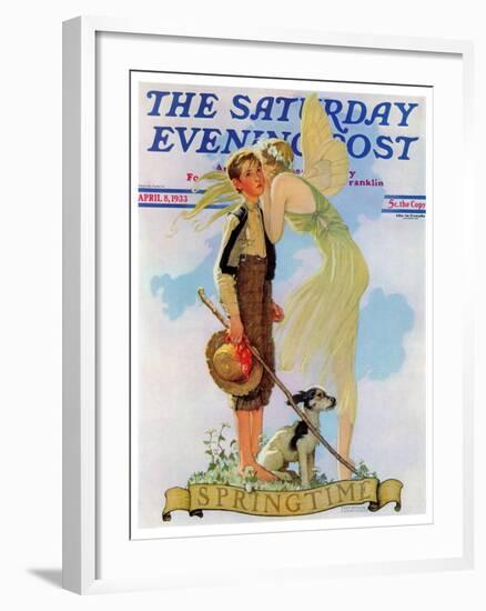 "Springtime, 1933" Saturday Evening Post Cover, April 8,1933-Norman Rockwell-Framed Giclee Print