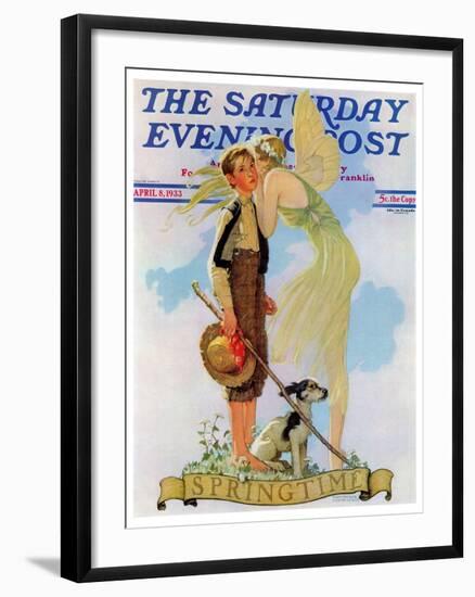 "Springtime, 1933" Saturday Evening Post Cover, April 8,1933-Norman Rockwell-Framed Giclee Print