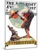 "Springtime, 1935 boy with bunny" Saturday Evening Post Cover, April 27,1935-Norman Rockwell-Mounted Giclee Print