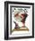 "Springtime, 1935 boy with bunny" Saturday Evening Post Cover, April 27,1935-Norman Rockwell-Framed Giclee Print