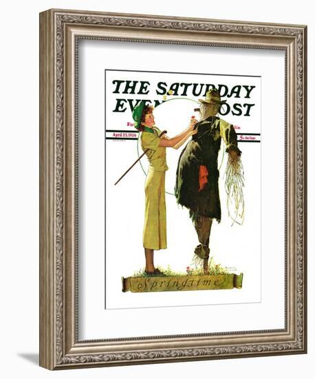 "Springtime, 1936" Saturday Evening Post Cover, April 25,1936-Norman Rockwell-Framed Giclee Print