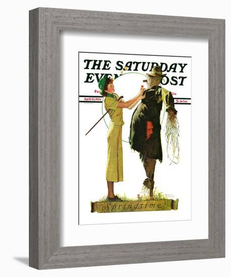 "Springtime, 1936" Saturday Evening Post Cover, April 25,1936-Norman Rockwell-Framed Giclee Print