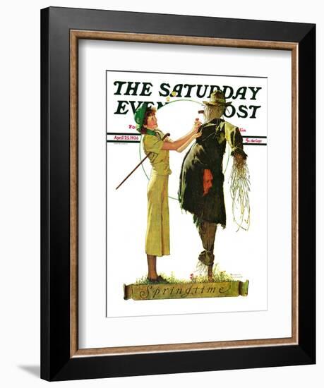 "Springtime, 1936" Saturday Evening Post Cover, April 25,1936-Norman Rockwell-Framed Giclee Print