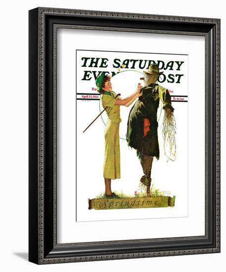 "Springtime, 1936" Saturday Evening Post Cover, April 25,1936-Norman Rockwell-Framed Giclee Print
