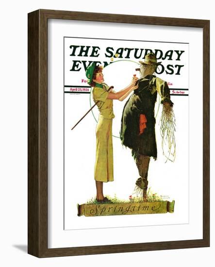 "Springtime, 1936" Saturday Evening Post Cover, April 25,1936-Norman Rockwell-Framed Giclee Print