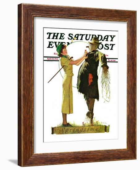 "Springtime, 1936" Saturday Evening Post Cover, April 25,1936-Norman Rockwell-Framed Giclee Print