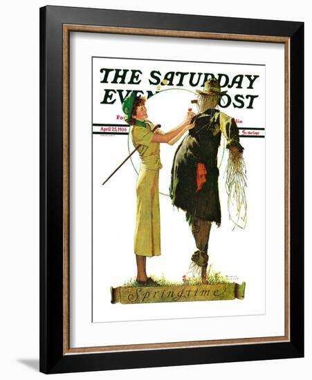 "Springtime, 1936" Saturday Evening Post Cover, April 25,1936-Norman Rockwell-Framed Giclee Print