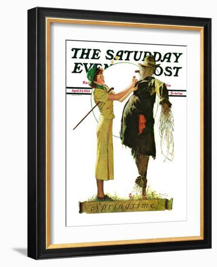 "Springtime, 1936" Saturday Evening Post Cover, April 25,1936-Norman Rockwell-Framed Giclee Print