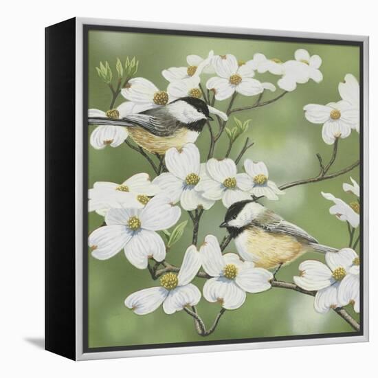 Springtime and Chickadees-William Vanderdasson-Framed Premier Image Canvas