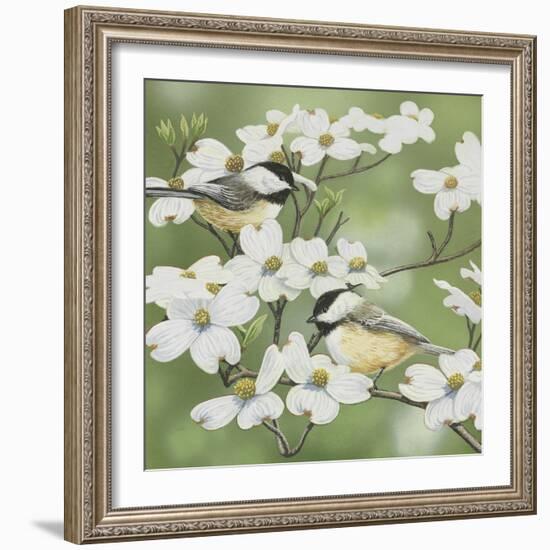 Springtime and Chickadees-William Vanderdasson-Framed Giclee Print