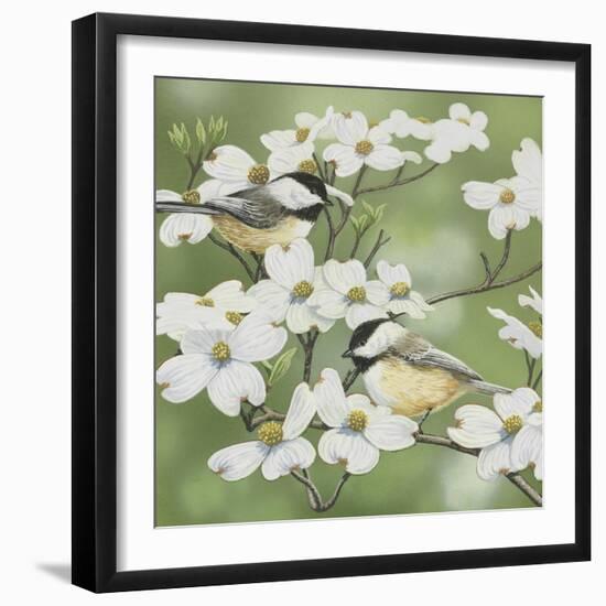 Springtime and Chickadees-William Vanderdasson-Framed Giclee Print