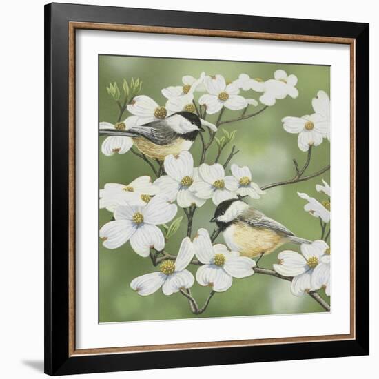 Springtime and Chickadees-William Vanderdasson-Framed Giclee Print