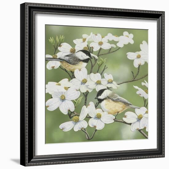 Springtime and Chickadees-William Vanderdasson-Framed Giclee Print