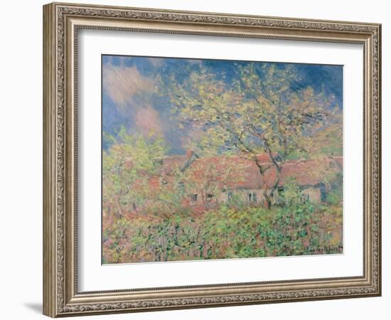 Springtime at Giverny, C.1880-Claude Monet-Framed Giclee Print