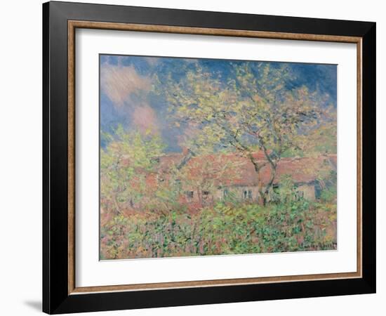 Springtime at Giverny, C.1880-Claude Monet-Framed Giclee Print