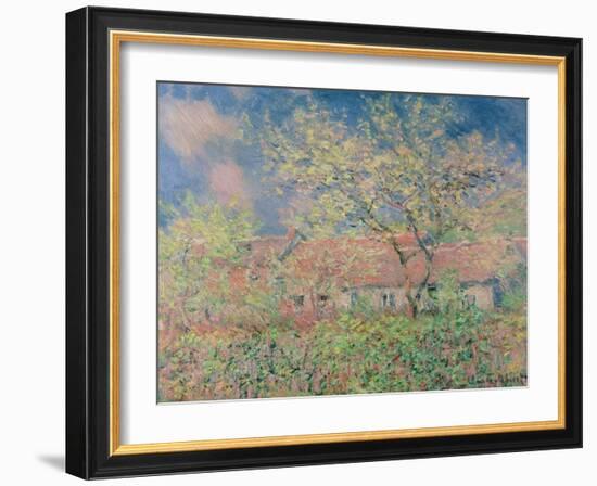 Springtime at Giverny, C.1880-Claude Monet-Framed Giclee Print