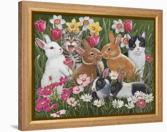 Springtime Bunnies-William Vanderdasson-Framed Premier Image Canvas