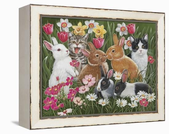 Springtime Bunnies-William Vanderdasson-Framed Premier Image Canvas