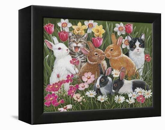 Springtime Bunnies-William Vanderdasson-Framed Premier Image Canvas