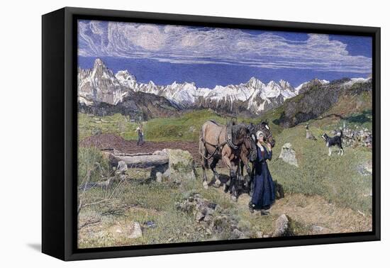 Springtime in the Alps, 1897-Giovanni Segantini-Framed Premier Image Canvas