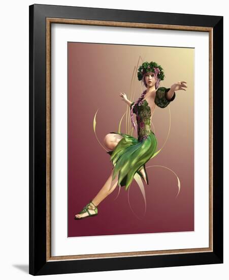 Springtime Maid-Atelier Sommerland-Framed Art Print