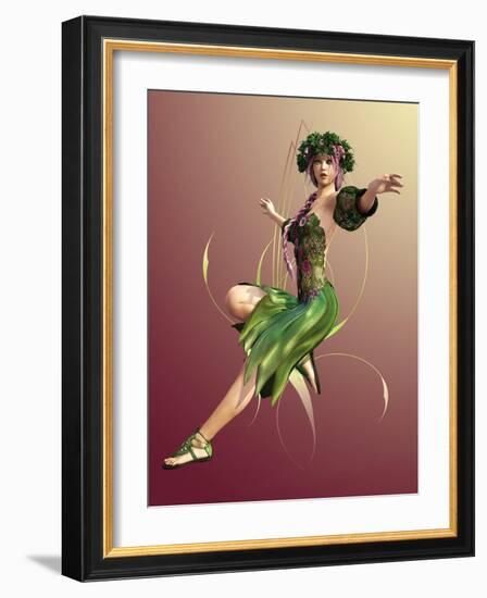 Springtime Maid-Atelier Sommerland-Framed Art Print