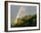 Springtime Rainbow Arching Over Vista House on Crown Point-Steve Terrill-Framed Photographic Print