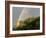 Springtime Rainbow Arching Over Vista House on Crown Point-Steve Terrill-Framed Photographic Print