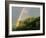 Springtime Rainbow Arching Over Vista House on Crown Point-Steve Terrill-Framed Photographic Print