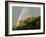 Springtime Rainbow Arching Over Vista House on Crown Point-Steve Terrill-Framed Photographic Print