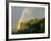 Springtime Rainbow Arching Over Vista House on Crown Point-Steve Terrill-Framed Photographic Print