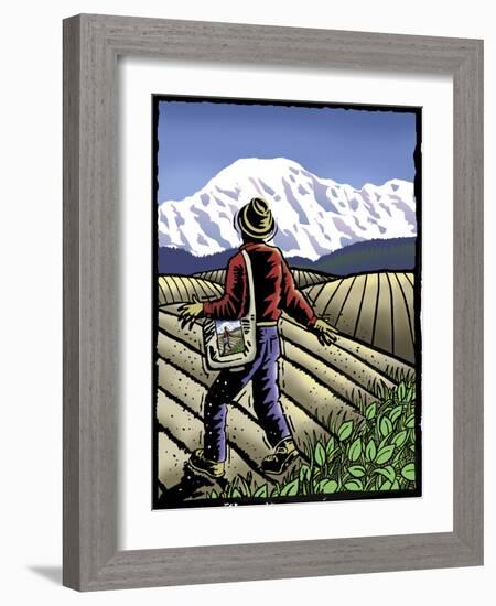 Springtime Sower-Linda Braucht-Framed Giclee Print