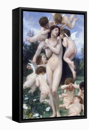 Springtime-William Adolphe Bouguereau-Framed Stretched Canvas