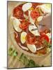 Sprinkling Pizza with Olive Oil-null-Mounted Photographic Print