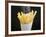 Sprinkling Salt over Chips-null-Framed Photographic Print