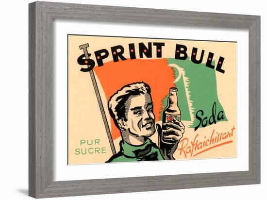 Sprint Bull Soda-null-Framed Art Print