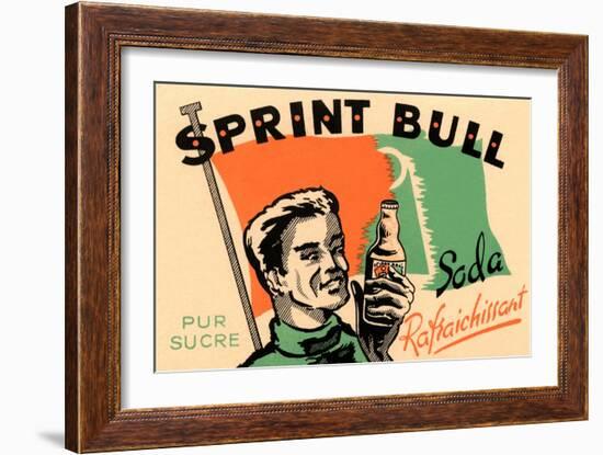 Sprint Bull Soda-null-Framed Art Print