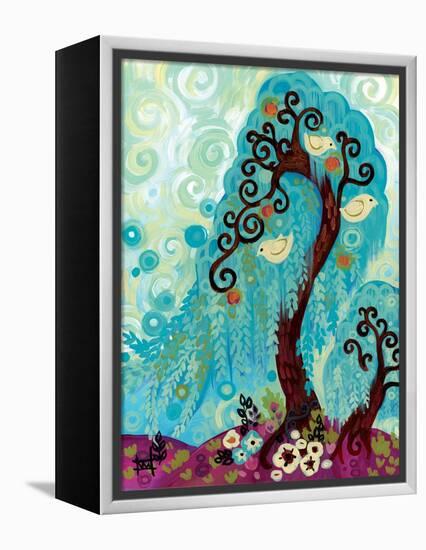 Spritely Blue Willow-Natasha Wescoat-Framed Premier Image Canvas