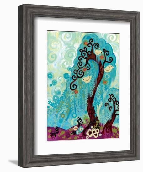 Spritely Blue Willow-Natasha Wescoat-Framed Giclee Print