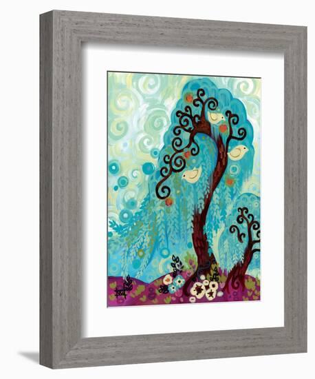 Spritely Blue Willow-Natasha Wescoat-Framed Giclee Print