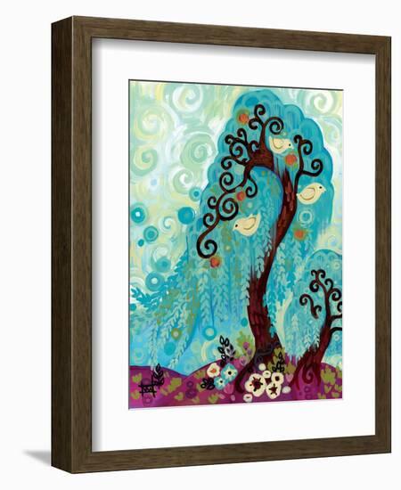 Spritely Blue Willow-Natasha Wescoat-Framed Giclee Print